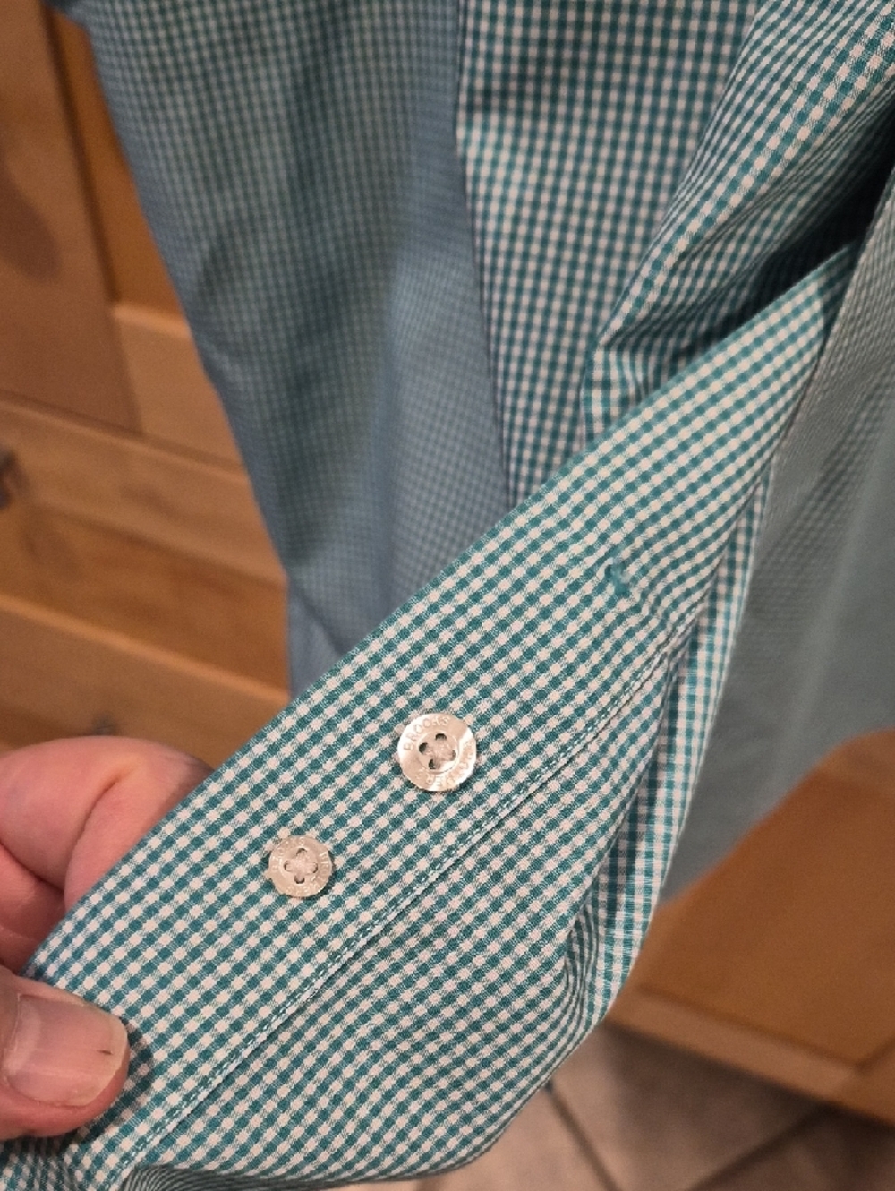 Brooks Brothers GREEN Micro-Check Button-Down Shirt - Picture 4 of 4